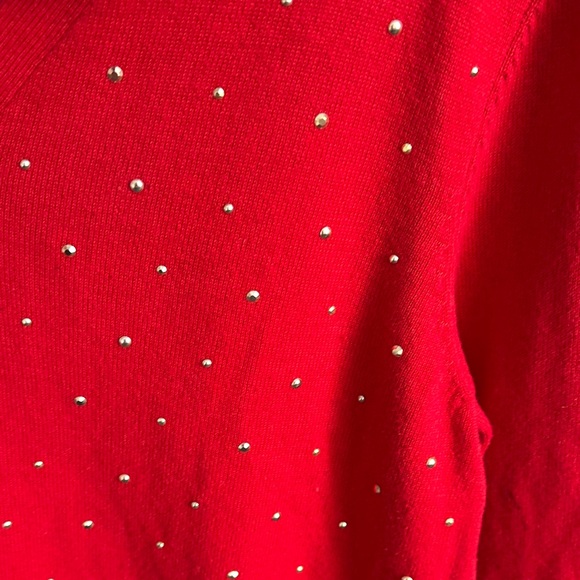 Tommy Hilfiger V-Neck Red Sweater - Picture 3 of 9